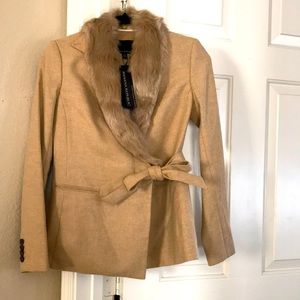 Never worn Banana Republic fur blazer
